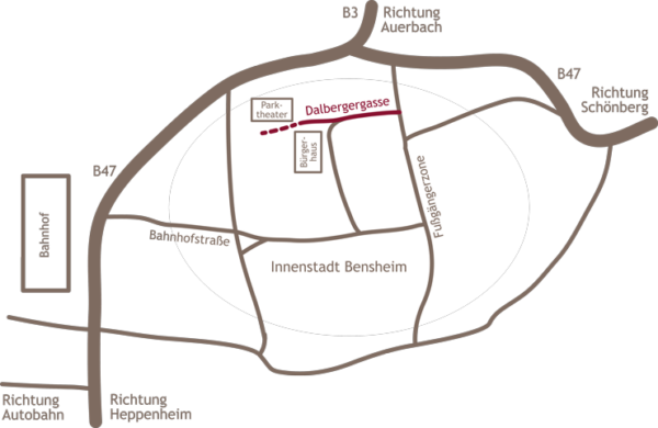 Premium Apartment Bensheim Stadtplan